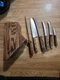 Chicago Cutlery Triple Rivet 6-Piece Knife Block Set Walnut Handle