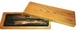 LAGUIOLE EN AUBRAC, SET OF 2, SS STEAK KNIVES, OLIVE WOOD HANDLES, NEW IN BOX