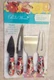 The Pioneer Woman Cheerful Rose Cheese Knife Serving Set 4pc Floral NEW
