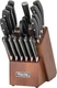 Viking 17 Piece Kitchen Knife Set with Light Walnut Block