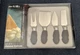 Prodyne 4pc Stainless Steel Cheese Knife Set with Black Soft Touch Handles