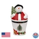 Spode Christmas Tree Mr. Snowman 10" Dolomite Cookie Jar Festive Holiday Decor