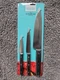 Martha Stewart 3 Pc - Chef, Utility & Paring Knives Steinless Steel & Wood 