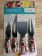 New The Pioneer Woman Cheerful Rose 4-Piece Cheese Knife Serving Set 