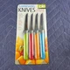 Garnishing Knives Set Of 4 paring flexible stainless steel blades BPA free Joie