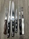 Lot Of Cutco Chef Kitchen Knives Knife Marbled Brown White 1725 1724 1721 Nice!