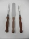 Cutco Wood Handle Serving Forks & Cake Server 3pc Set No 26 27 28 USA Brown