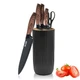 Home Chef Kitchen Knife Set - Wiztoynia 6 Piece Stainless Steel Black