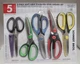 SCHMIDT BROS 5 pieces soft grip stainless steel Shears set.