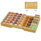 Kssiaz Bamboo Coffee Pod Holder Drawer Nespresso Vertuo K Cup Organizer 25-45 Po