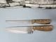 Lot Of 2 The Early Americans SC600-8"Butcher & SC684 8"  WOOD HANDLE KNIFES