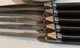 5 Laguiole De Table Jean Dubost Knives French Stainless Black Handle-Bee Logo