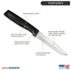 Anthem Wave Serrated Steak Knife RADA W405 USA made ergonomic grip handle NEW