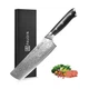 PAUDIN Nakiri Knife 7'', Damascus Chef Knife, Japanese VG-10 Stainless Steel,...