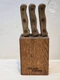 SET OF 6 CHICAGO CUTLERY 103S STEAK KNIVES, WITH BLOCK