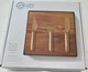 Rabbit 3-Piece Gold Cheese Knife Set w/ Storage Case, Stainless Steel & Wood