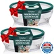 Anyday 2-Pack 4-Cup Glass Food Storage Containers, Lids, Meal Prep, Plastic-Free