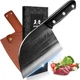 ENOKING Serbian Chef Knife 6.7 Inch, Handmade Professional Meat Cleaver Knife wi