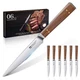 Purple Dragon Steak Knives Set of 6 - Smooth Edge Non-Serrated Blade with Squ...