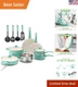 Healthy 15 Piece Cookware Set with Soft Grip Handles - Induction & Eco-Friendly