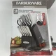 Farberware 13 Piece Edgekeeper Pro Self-Sharpening Knife Block Set No Box