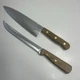 VTG Chicago Cutlery 2 Pc Knife Set w/ Wood Handles 42s chef 8" 66s slicer 8"