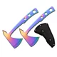 Master Cutlery Perfect Point Throwing Axes &ndash; Set of 2 - Rainbow TiNite Coated...