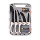 Outdoor Edge, ErgoMax, Fixed Blade Knife Set, Plain Edge, 5Cr13MoV Blade Steel,