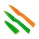 Kuhn Rikon COLORI+ Non-Stick Straight and 4" / Set of 2, Orange Green 