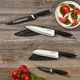 Cuisinart 8-Piece Cutlery Set Black w/ Stainless Steel End Caps NEW