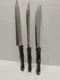 Lot Of 3 Cutco Classic Brown Red Swirl Handle Knives 1722 1723 1725 Vintage