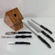 Cutco 6 Piece Brown Handle Knife Set Original Oak Block 1720, 24, 25, 26, 29, 68