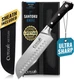 Cutluxe Santoku Knife &ndash; 7" Chopping Knife, Meat and Vegetable Knife &ndash; Forged ...
