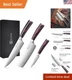 Paudin 3-Piece High Carbon Stainless Steel Chef Knife Set with Ergonomic Handles