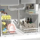 Uninol Under Sink Organizer, Adjustable Height Pull-Out Kitchen Storage Organiza