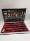 Kunsion KS-0557 6-Piece Marble Coated Knife Set with Peeler, Black