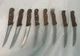 Set Of 8 Vintage Chicago Cutlery 103S Stainless Steel Walnut Handle Steak Knives