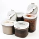 LANGMINGDE 4PCS Coffee Storage Containers Set - BPA-Free Plastic Kitchen Caniste