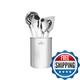 All-Clad 5-Piece Stainless Steel Kitchen Utensil Set Includes Ladle Solid Spoon