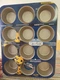 David Burke Kitchen Commerical Weight 12 Cup Muffin Pan 2.75 x 1.25 In BRONZE