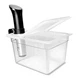 Everie Sous Vide Container 12Qt w/Universal Collapsible Hinged Lid