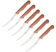 6 PACK Consorzio Coltellinai Maniago Kitchen Knife 4.5" Stainless Blade Wood
