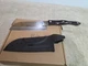 VTG Cutco Petite Santoku Kitchen Knife 2166 KS w/ Sheath Brown Handle USA 