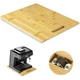 GuanQiao Bamboo Appliance Slider Large 16x12 Durable Rolling Tray Coffee Maker K