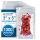 Spartan Industrial 3x5 Holographic Resealable Smell-Proof Foil Bags 1000 Pack
