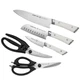 Combo Set: 5-Piece Knife and Shears, Exclusive to Costco by Schmidt Bros. White