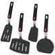 Silicone Spatula Turner Set of 4, Wiztoynia 600&deg;F Heat Resistant 1, Black 