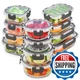 Freshware Glass Storage Containers with Lids, 24 Pieces, 12 Containers with 12 L