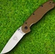Ontario Folding Linerlock Knife 3" D2 Tool Steel Blade Coyote Brown Nylon Handle