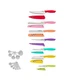 Farberware 25-Pc. Kitchen Cutlery Set with Measuring Tools Rainbow